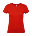 Dames T-shirt B&C E150 TW02T Fire Red